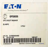 Eaton Cutler Hammer GPS3035 3 Pole 35 AMP Type GPS Circuit Breaker