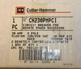 Cutler Hammer Type CH Remote Control Circuit Breaker 30 Amp 2 Pole CH230PMPCI