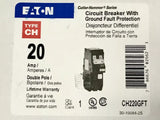 Eaton Cutler Hammer CH220GFT 2 Pole 20 AMP Type CH Ground Fault Circuit Breaker