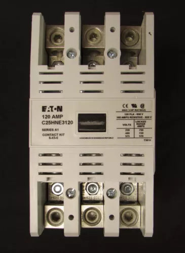 Eaton Definite Purpose Contactor 3 Pole 120 Amp 24V C25HNE3120T