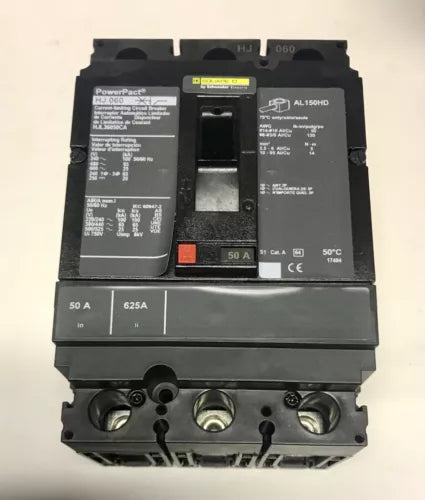 SQAURE D HJL36050CA 3 Pole 50 AMP Type HJ 060 Power Pact Circuit Breaker