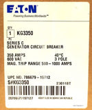 Eaton KG3350 3 Pole 350 AMP Type KG Generator Circuit Breaker