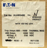 Eaton HLAM3400 3 Pole 400 AMP Type HLAM MINING Circuit Breaker