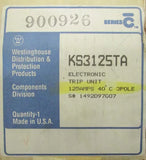 Westinghouse KD Breaker Electric Trip Unit 3 Pole 125 Amp KS3125TA