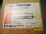 Cutler Hammer C370MCP size 00 starter 3amp motor circuit protector