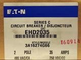 Eaton Cutler Hammer EHD2035 2 Pole 35 AMP Type EHD Circuit Breaker French