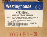 Westinghouse Cutler Hammer HFB3190ML 3 Pole 25 AMP Type HFB Circuit Breaker