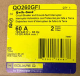 Square D QO260GFI 2 Pole 60 AMP Type QO Ground Fault Circuit Breaker Qwik Guard