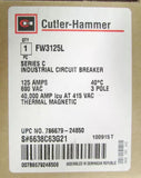 Eaton Cutler Hammer FW Breaker 100-125 Amp 3 Pole 415V FW3125L