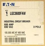 Eaton LGC3600FAW 3 Pole 600 AMP Type L630C Current Limiting Circuit Breaker