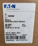 Eaton Cutler Hammer KD3400 3 Pole 400 AMP Type KD Circuit Breaker