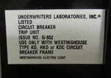 Westinghouse KD Breaker Electric Trip Unit 3 Pole 125 Amp KS3125TA