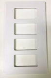 1 Lot of 10 LUTRON SC 4 SW CLARO SATIN SNOW White 4 GANG Rocker Switch Light