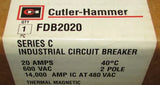 Eaton Cutler Hammer Type FDB Circuit Breaker 2 Pole 20 Amp FDB2020