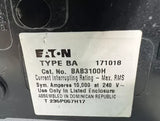 Eaton Cutler Hammer BAB3100H 3 Pole 100 AMP Type BA BAB Circuit Breaker