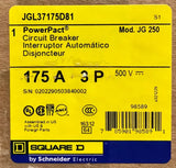 Square D JGL37175D81 175 AMP JG 250 Power Pact Circuit Breaker 3 Pole