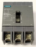 Siemens BQD3100 3 Pole 100 AMP Type BQD Circuit Breaker