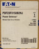 Eaton PDF23F0150B2NJ 3 Pole 150 AMP PDF2 Power Defense 50-10 AMP Circuit Breaker