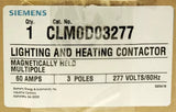 Siemens CLM0D3277 3 Pole 60 AMP 277 VAC CLM0CK03 Lighting and Heating Contactor