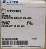 Eaton Cutler Hammer GEE3063FFG 3 Pole 63 AMP 415 VAC Circuit Breaker