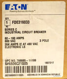 Eaton FDE316033 3 Pole 60-160 AMP Electronic LS Type FDE 160 AMP Circuit Breaker