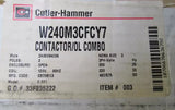 Cutler Hammer Starter W240M3CFCY7 3 Poles 120V