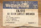 Westinghouse Cutler Hammer EB2010 2 Pole 10 AMP Type EB Circuit Breaker 240 VAC