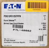 Eaton PDG13F0125TFFN 3 Pole 125 AMP Type PDG1 Power Defense Circuit Breaker