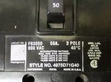 Westinghouse Cutler Hammer FB3050 Type FB Circuit Breaker 3 Pole 50 Amp 600 VAC