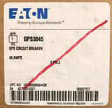 Eaton Cutler Hammer GPS3045 3 Pole 45 AMP Type GPS Circuit Breaker