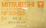 MITSUBISHI NF50 SS 6P 50A 6 Pole 50 Amp SHT AC100 120V LT T0372-20D Breaker