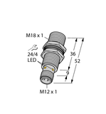 Turck Bi8U-MT18-AP6X-H1141 1644730 Inductive Sensor