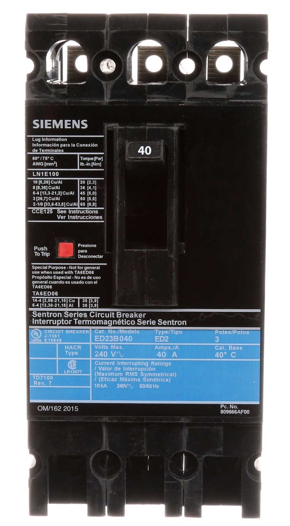 Siemens/ITE ED23B040L